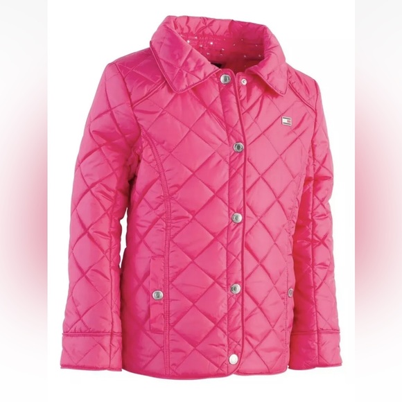 NWT Tommy Hilfiger Girls' Diamond Quilted Barn Jacket Coat 12 14